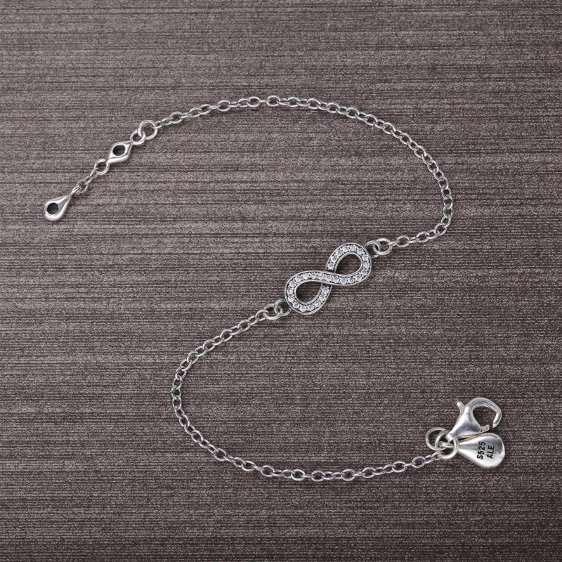 (obrázek pro) Náramek - symbol nekonečna, sterlingové stříbro, kubická zirkonie, 16cm - 590509 - Zobrazit 2