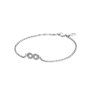 (obrázek pro) Náramek - symbol nekonečna, sterlingové stříbro, kubická zirkonie, 16cm - 590509CZ PANDORA