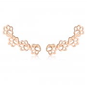 Rose Gold Peckové Náušnice Tlapa Tisk SCE430-C Pandora styl