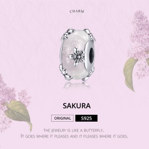 Stříbrné Přívěsek Sakura SCC1302, Murano sklo, jako Pandora