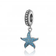 Stříbrné Visací Přívěsek Mořská Hvězdice SCC1210, Kubická zirkonie, Pandora styl