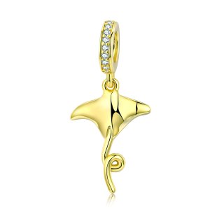 14k Pozlacené Visací Přívěsek Manta SCC1275, Kubická zirkonie, Pandora styl (obrázek pro) 14k Pozlacené Visací Přívěsek Manta SCC1275, Kubická zirkonie, Pandora styl