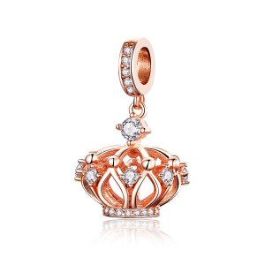 (obrázek pro) Rose Gold Přívěsek Královská Koruna SCC1121, Kubická zirkonie, Pandora styl