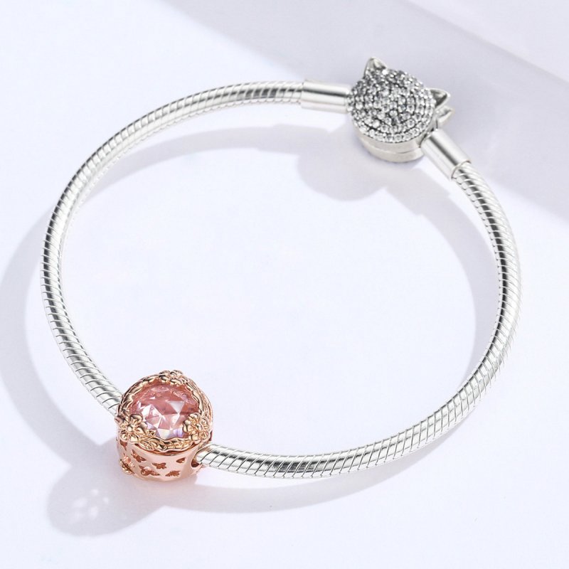 (obrázek pro) Rose Gold Přívěsek Podzimní Krajina SCC1258, Kubická zirkonie, Pandora styl - Zobrazit 3