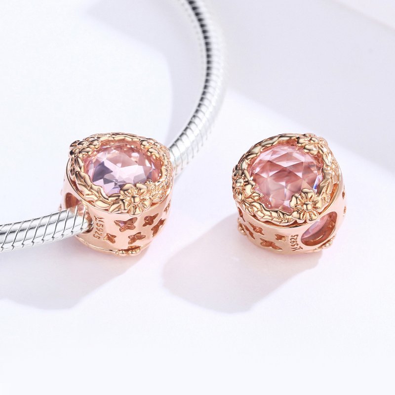 (obrázek pro) Rose Gold Přívěsek Podzimní Krajina SCC1258, Kubická zirkonie, Pandora styl - Zobrazit 4