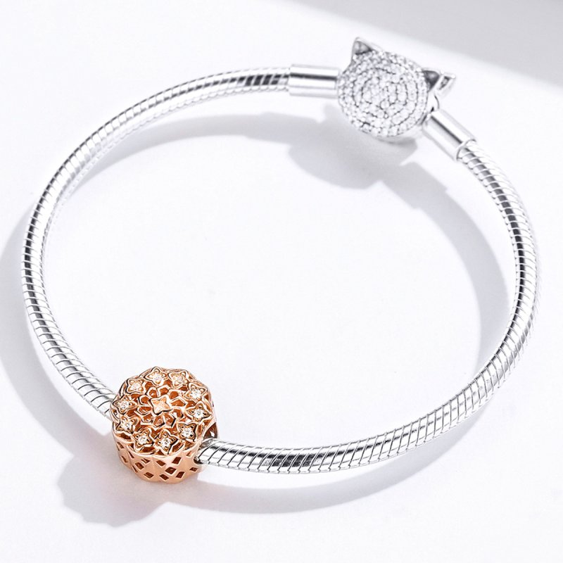 (obrázek pro) Rose Gold Přívěsek Růžové Okno SCC1279, Kubická zirkonie, Pandora styl - Zobrazit 3