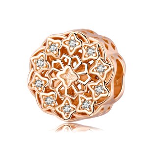 (obrázek pro) Rose Gold Přívěsek Růžové Okno SCC1279, Kubická zirkonie, Pandora styl