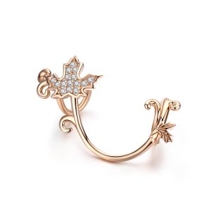 Rose Gold Přívěsek Slient Listy SCC1254, Kubická zirkonie, Pandora styl (obrázek pro) Rose Gold Přívěsek Slient Listy SCC1254, Kubická zirkonie, Pandora styl