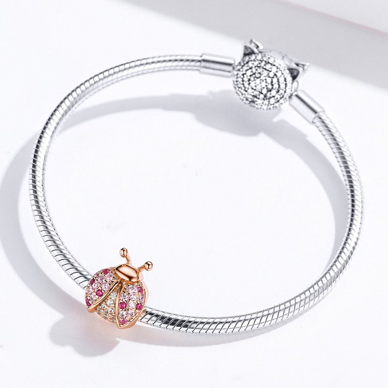 (obrázek pro) Rose Gold Přívěsek Slunéčko Sedmitečné SCC1120-C, Kubická zirkonie, Pandora styl - Zobrazit 4