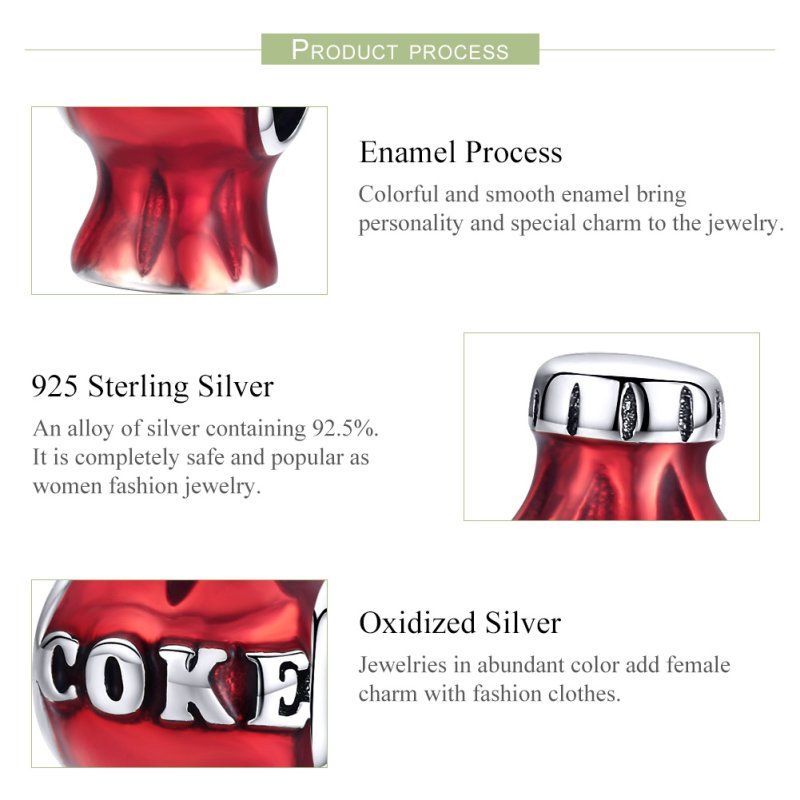 (obrázek pro) Stříbrné Přívěsek Cocacola SCC1159 jako Pandora - Zobrazit 4
