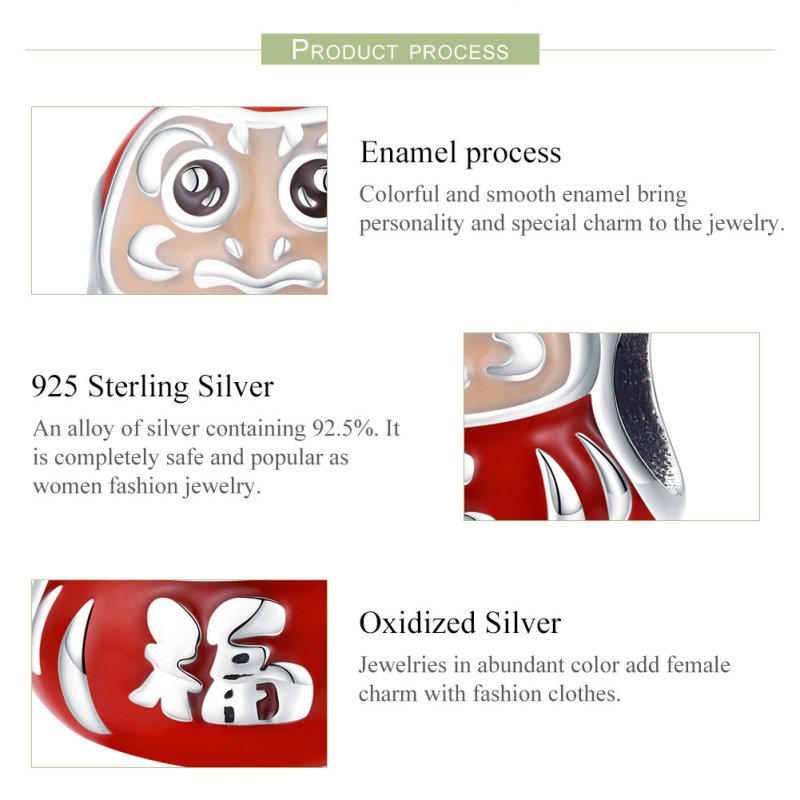 (obrázek pro) Stříbrné Přívěsek Itte Daruma SCC1087 jako Pandora - Zobrazit 4