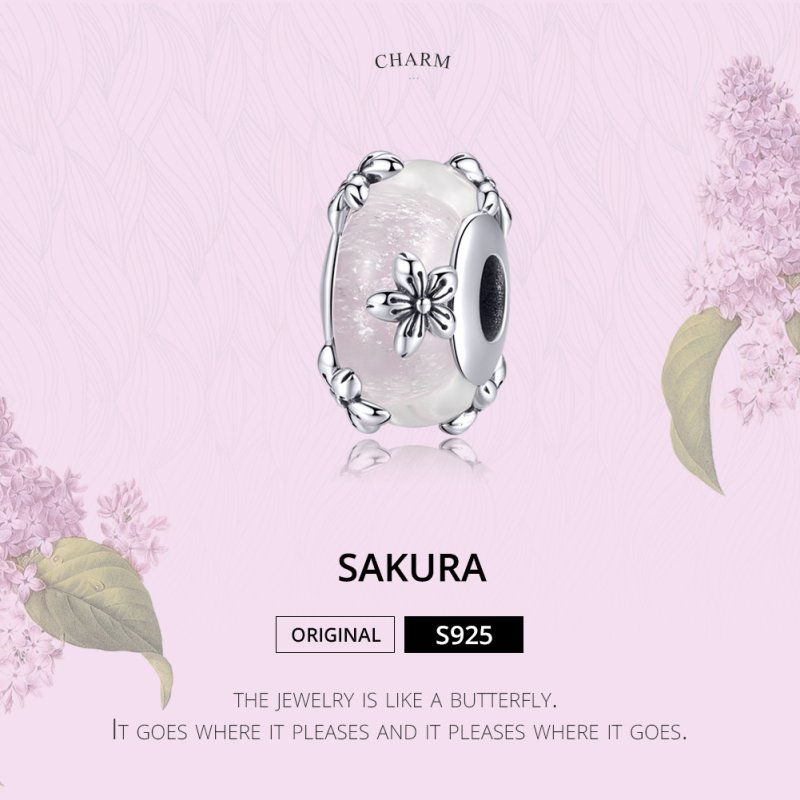 (obrázek pro) Stříbrné Přívěsek Sakura SCC1302, Murano sklo, jako Pandora - Zobrazit 2