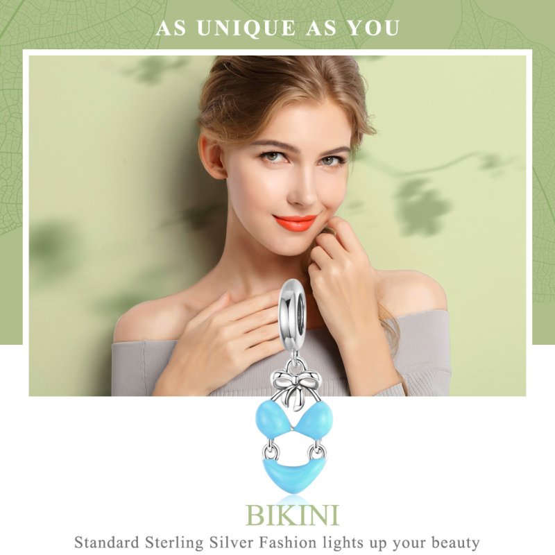 (obrázek pro) Stříbrné Visací Přívěsek Bikiny SCC1157 jako Pandora - Zobrazit 2