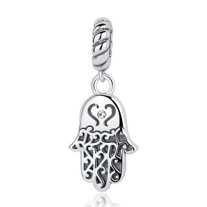 Stříbrné Visací Přívěsek Hamsa Ruka SCC031 jako Pandora (obrázek pro) Stříbrné Visací Přívěsek Hamsa Ruka SCC031 jako Pandora