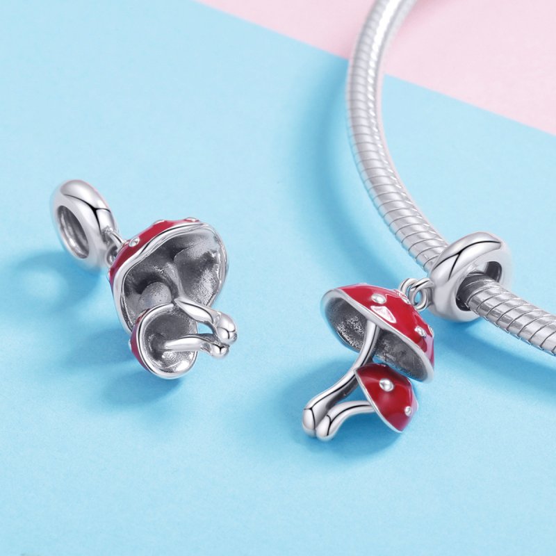 (obrázek pro) Stříbrné Visací Přívěsek Houba SCC1060 jako Pandora - Zobrazit 4