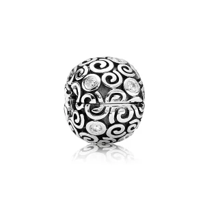 (obrázek pro) Klip s ornamenty, sterlingové stříbro, kubická zirkonie - 790962CZ - Přívěsky | PANDORA
