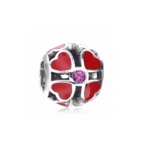 Přívěsek Červený jetel PANDORA (obrázek pro) Přívěsek Červený jetel PANDORA
