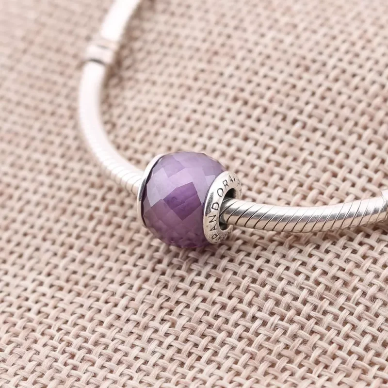 (obrázek pro) Přívěsek Nachový jiskřivé broušené sklo PANDORA - Zobrazit 2
