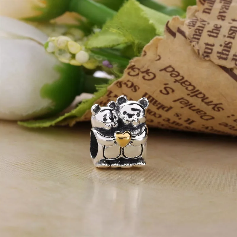 (obrázek pro) Přívěsek objetí, sterlingové stříbro, 14k zlato - 791395 - Přívěsky | PANDORA - Zobrazit 2
