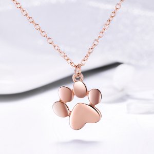 Rose Gold Náhrdelník Roztomilá Tlapa SCN275-3 Pandora styl