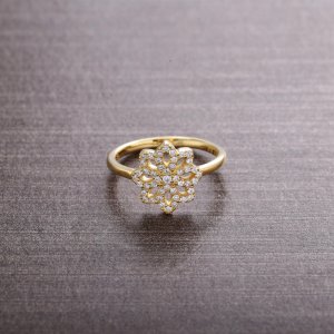 Prsten, 14kt zlato, kubická zirkónie - 150182CZ - Prsteny | PANDORA
