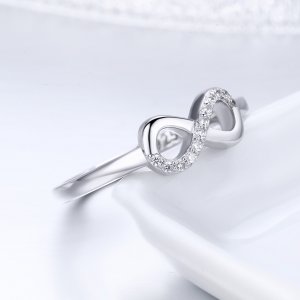 Stříbrné prsten Nekonečno SCR332, Kubická zirkonie, jako Pandora
