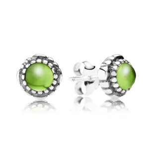 Naušnice, sterlingové stříbro, srpen - peridot - 290543PE - Náušnice | PANDORA (obrázek pro) Naušnice, sterlingové stříbro, srpen - peridot - 290543PE - Náušnice | PANDORA