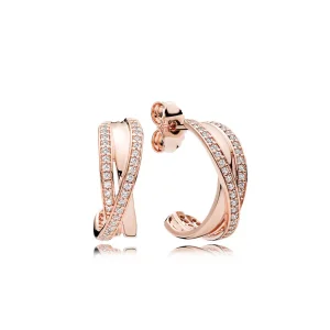 Propletené - 280730CZ - Náušnice | PANDORA (obrázek pro) Propletené - 280730CZ - Náušnice | PANDORA