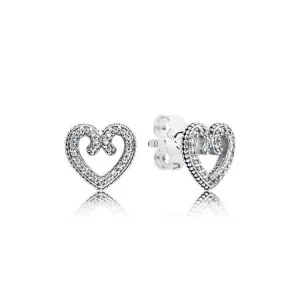 Srdíčka se zákrutem - 297099CZ - Náušnice | PANDORA (obrázek pro) Srdíčka se zákrutem - 297099CZ - Náušnice | PANDORA