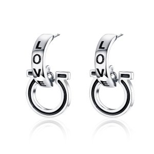 Stříbrné Peckové Náušnice Milovat SCE664 Pandora styl (obrázek pro) Stříbrné Peckové Náušnice Milovat SCE664 Pandora styl