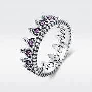 Stříbrné prsten Královna Koruna SCR257, Kubická zirkonie, jako Pandora