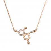 Rose Gold Náhrdelník Láska Molekulární SCN361, Kubická zirkonie, jako Pandora