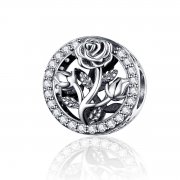 Stříbrné Přívěsek Růže Květina SCC1189, Kubická zirkonie, Pandora styl