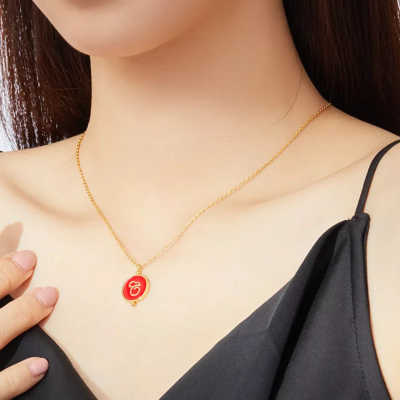 (obrázek pro) 14k Pozlacené Náhrdelník Myš SCN390 Pandora styl - Zobrazit 6