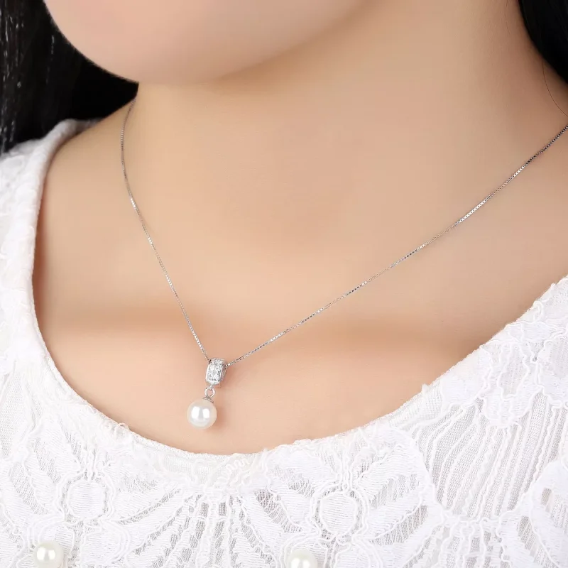 (obrázek pro) Náhrdelník s náhrdelníkovým perla SCN030 Pandora styl - Zobrazit 2