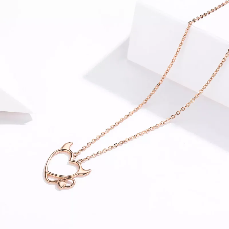 (obrázek pro) Rose Gold Náhrdelník Malý Ďábel SCN344 Pandora styl - Zobrazit 2