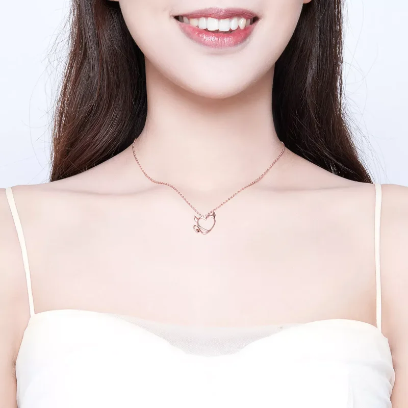 (obrázek pro) Rose Gold Náhrdelník Malý Ďábel SCN344 Pandora styl - Zobrazit 6