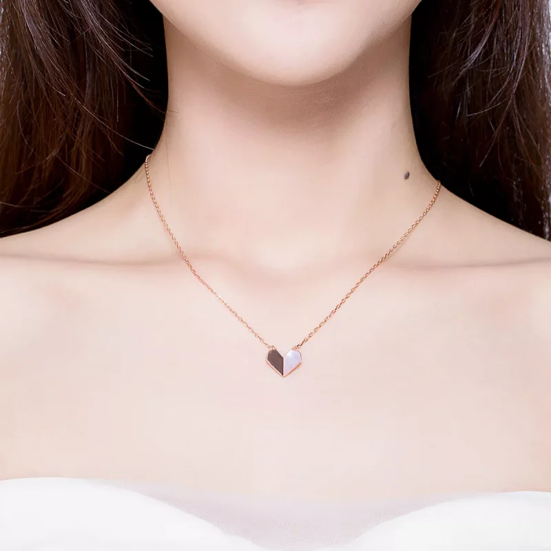 (obrázek pro) Rose Gold Náhrdelník Milujte Svůj Tvar SCN330 Pandora styl - Zobrazit 4