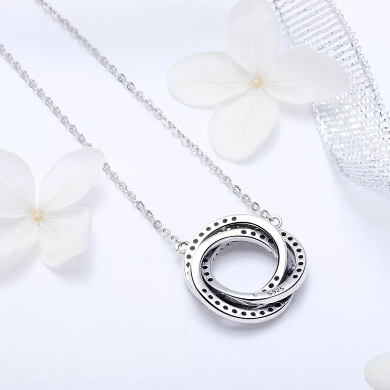 (obrázek pro) Rose Gold Náhrdelník Minimalismus SCN259, Kubická zirkonie, jako Pandora - Zobrazit 4