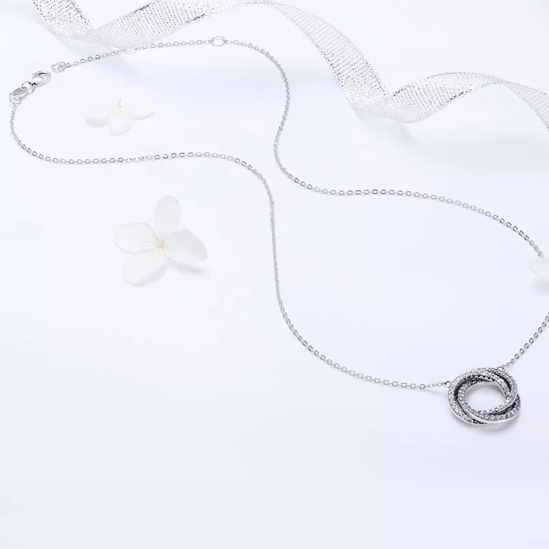 (obrázek pro) Rose Gold Náhrdelník Minimalismus SCN259, Kubická zirkonie, jako Pandora - Zobrazit 5