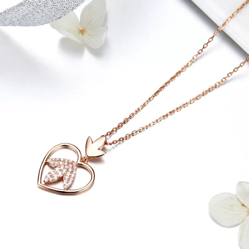 (obrázek pro) Rose Gold Náhrdelník Pozdní Podzim SCN313, Kubická zirkonie, jako Pandora - Zobrazit 3