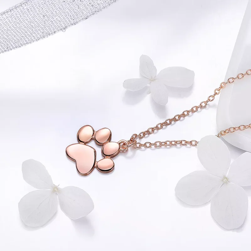 (obrázek pro) Rose Gold Náhrdelník Roztomilá Tlapa SCN275-3 Pandora styl - Zobrazit 2