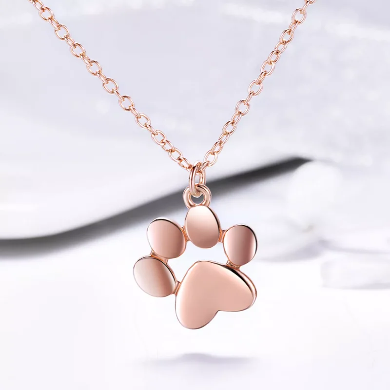 (obrázek pro) Rose Gold Náhrdelník Roztomilá Tlapa SCN275-3 Pandora styl - Zobrazit 4