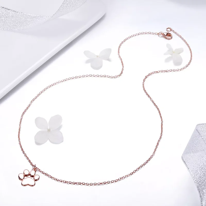 (obrázek pro) Rose Gold Náhrdelník Roztomilá Tlapa SCN275-3 Pandora styl - Zobrazit 5