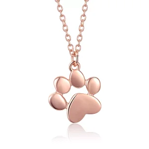 (obrázek pro) Rose Gold Náhrdelník Roztomilá Tlapa SCN275-3 Pandora styl