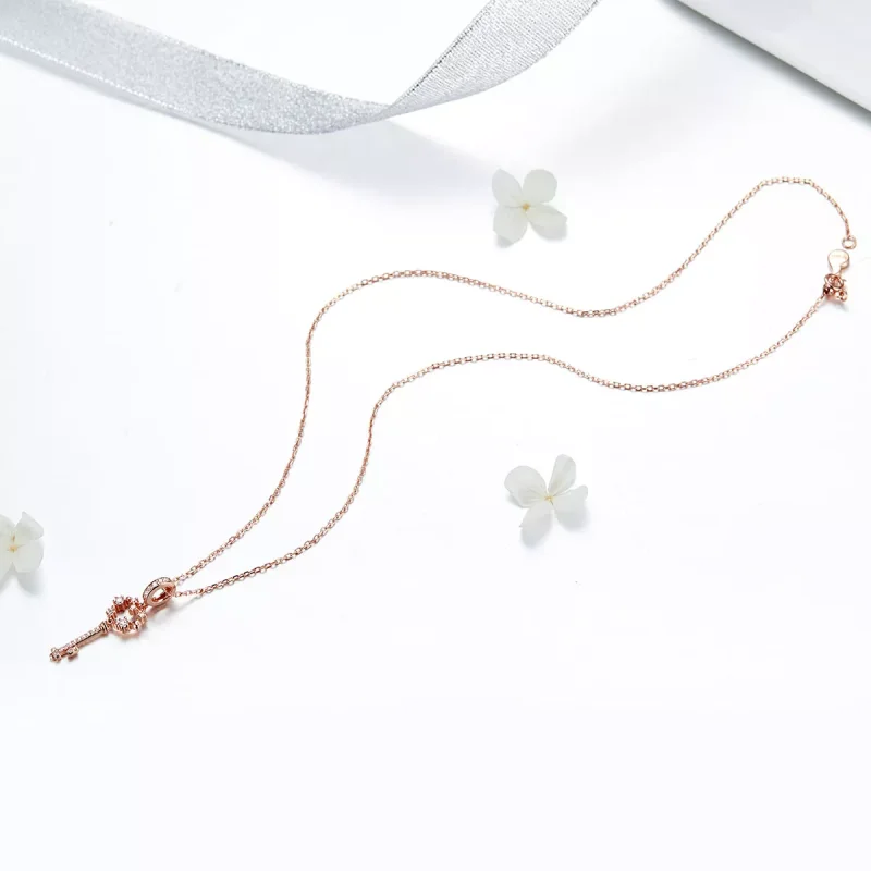 (obrázek pro) Rose Gold Přívěsky na Náhrdelníky Luchy Shinning Klíč SCC1122, Kubická zirkonie, - Zobrazit 4