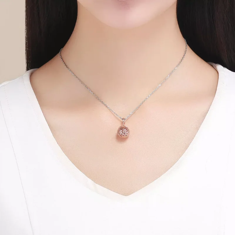 (obrázek pro) Rose Gold Přívěsky na Náhrdelníky Pohyb Jetel SCC1127, Kubická zirkonie, jako Pa - Zobrazit 2