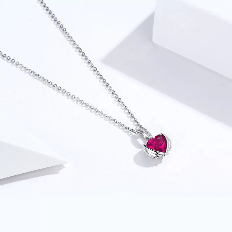 (obrázek pro) Stříbrné Náhrdelník Guardian Heart SCN341, Kubická zirkonie, jako Pandora - Zobrazit 3
