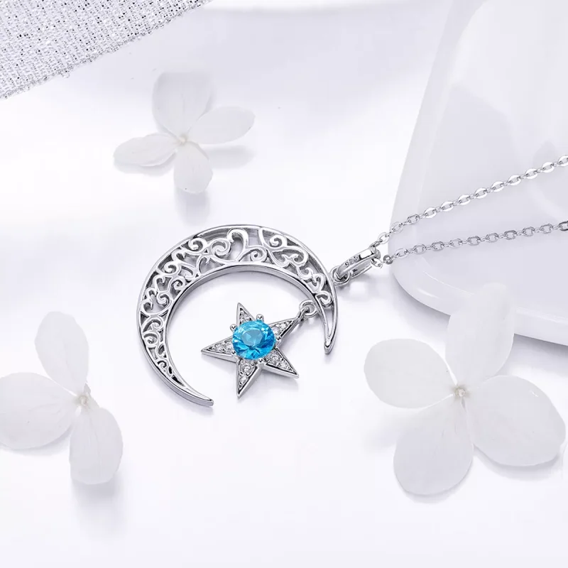 (obrázek pro) Stříbrné Náhrdelník Jasná Hvězdná Obloha SCN278, Kubická zirkonie, jako Pandora - Zobrazit 2