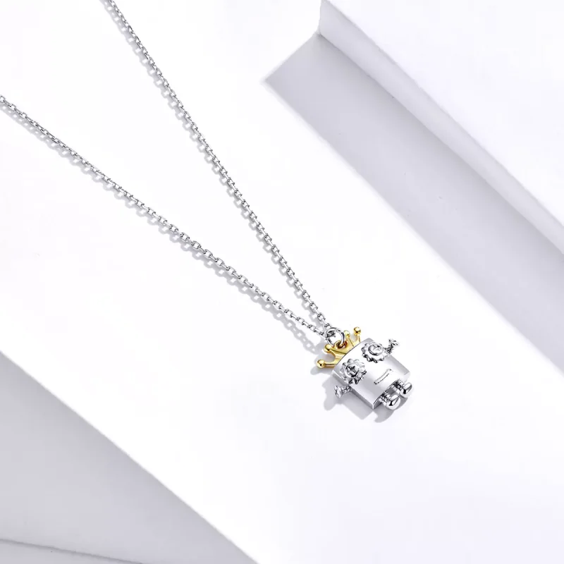 (obrázek pro) Stříbrné Náhrdelník Král Robotů SCN387 Pandora styl - Zobrazit 3